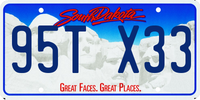 SD license plate 95TX33