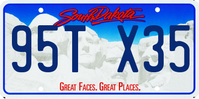 SD license plate 95TX35