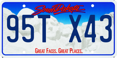 SD license plate 95TX43