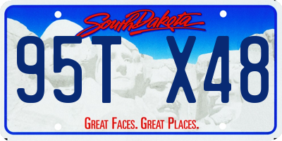 SD license plate 95TX48