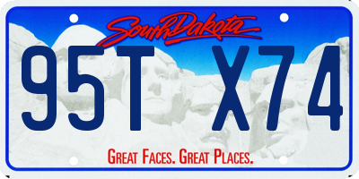 SD license plate 95TX74