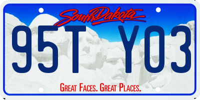 SD license plate 95TY03