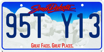 SD license plate 95TY13