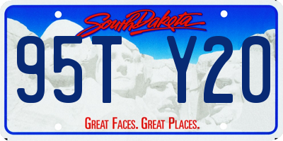 SD license plate 95TY20