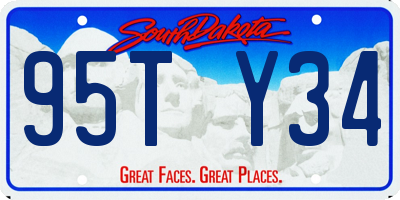 SD license plate 95TY34