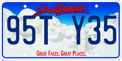 SD license plate 95TY35