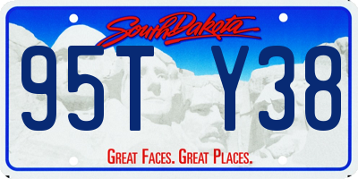 SD license plate 95TY38