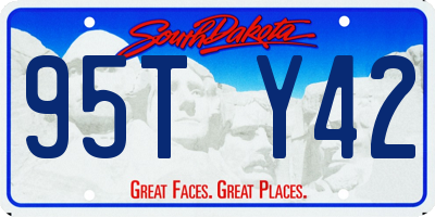 SD license plate 95TY42