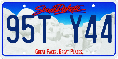 SD license plate 95TY44