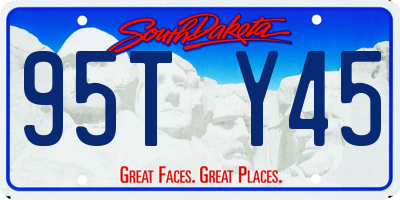 SD license plate 95TY45