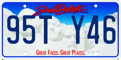 SD license plate 95TY46