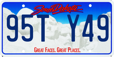 SD license plate 95TY49