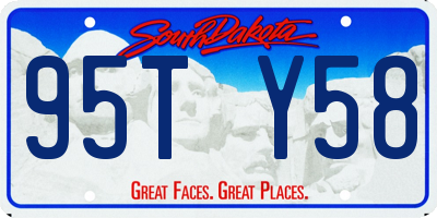 SD license plate 95TY58