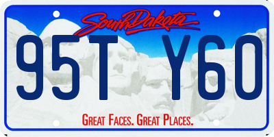 SD license plate 95TY60