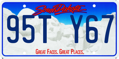 SD license plate 95TY67