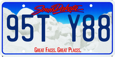 SD license plate 95TY88