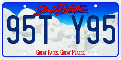 SD license plate 95TY95