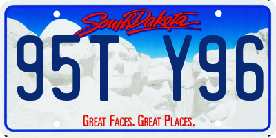 SD license plate 95TY96