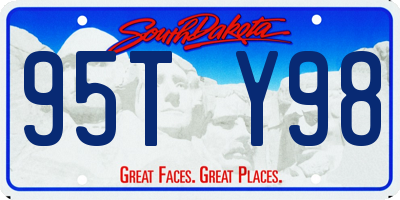 SD license plate 95TY98