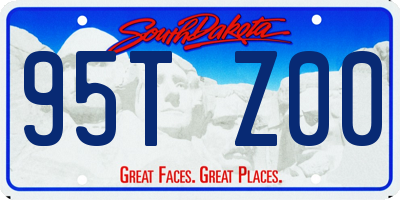 SD license plate 95TZ00