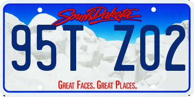 SD license plate 95TZ02