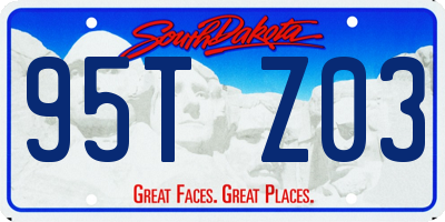 SD license plate 95TZ03