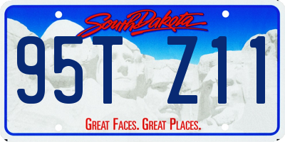 SD license plate 95TZ11