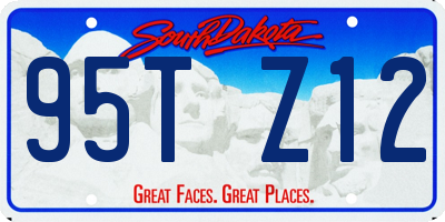 SD license plate 95TZ12