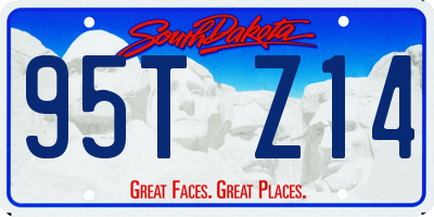 SD license plate 95TZ14