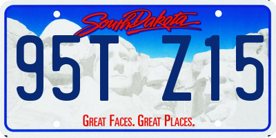 SD license plate 95TZ15