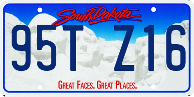 SD license plate 95TZ16