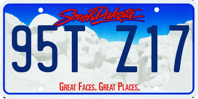 SD license plate 95TZ17