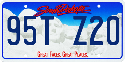 SD license plate 95TZ20