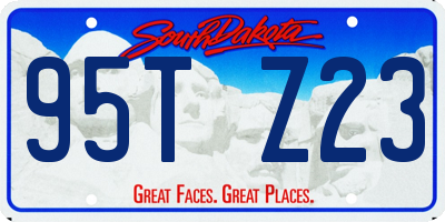 SD license plate 95TZ23
