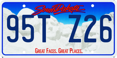 SD license plate 95TZ26