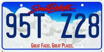 SD license plate 95TZ28