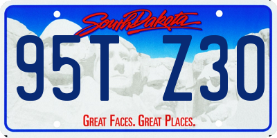 SD license plate 95TZ30