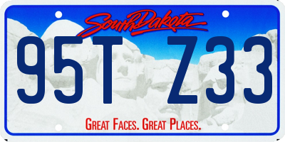 SD license plate 95TZ33