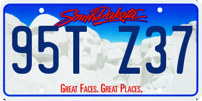 SD license plate 95TZ37