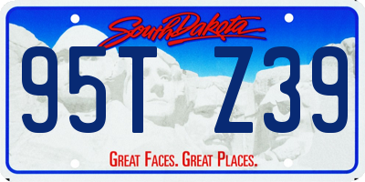SD license plate 95TZ39