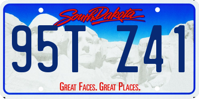 SD license plate 95TZ41