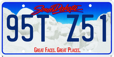 SD license plate 95TZ51