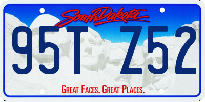 SD license plate 95TZ52