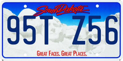 SD license plate 95TZ56