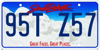SD license plate 95TZ57