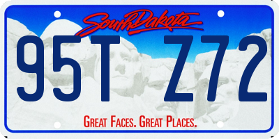 SD license plate 95TZ72