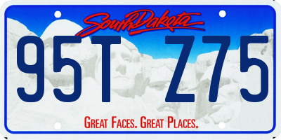 SD license plate 95TZ75