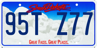 SD license plate 95TZ77