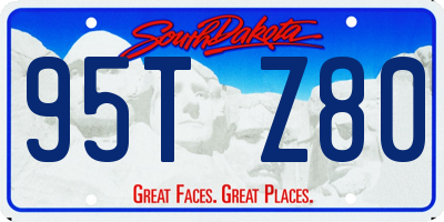 SD license plate 95TZ80