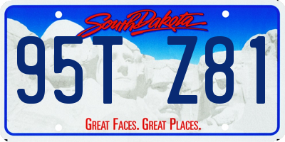 SD license plate 95TZ81